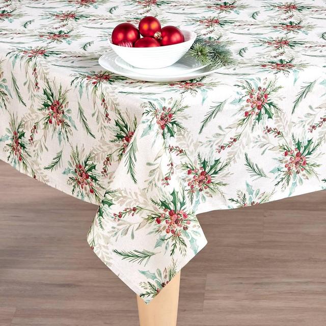 Holiday Pine Jacquard Tablecloth