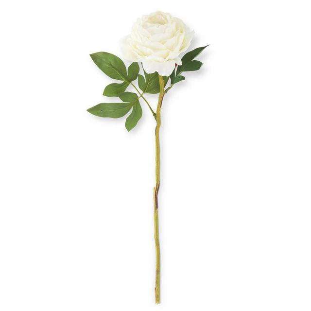 K&K Interiors 27in. White Peony Stem