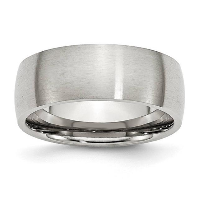 Mens Gentlemen's Classics(tm) 8mm Dome Stainless Steel Wedding Band