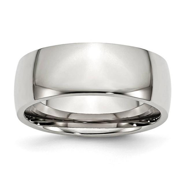 Mens Gentlemen's Classics(tm) Stainless Steel 8mm Wedding Band