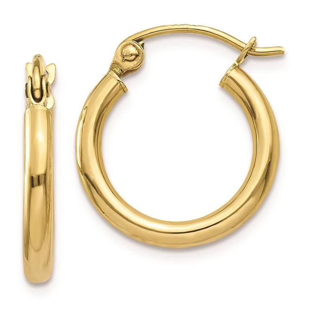 Gold Classics(tm) 10kt. Polished 11mm Tube Hoop Earrings