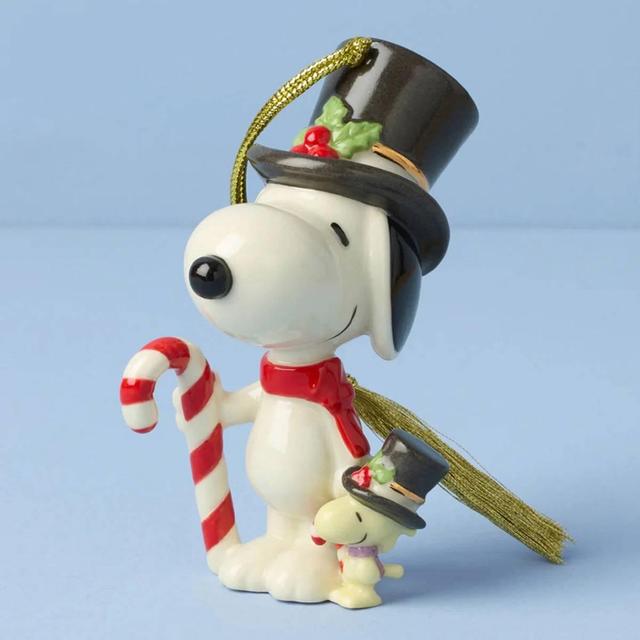 Lenox(R) Snoopy & Woodstock with Candy Cane Ornament