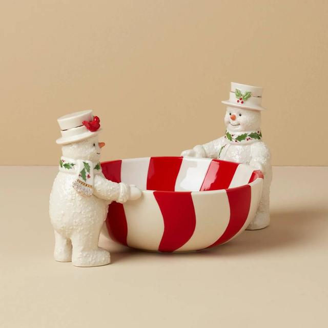 Lenox(R) Snowman Happy Holly Days Treat Bowl