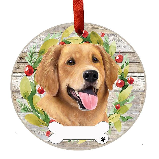 E&S Pets Golden Retriever Wreath Ornament