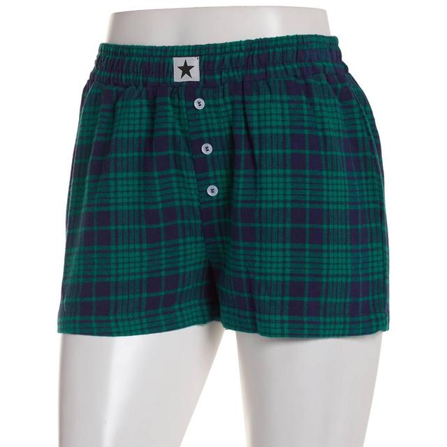 Juniors Derek Heart Black Watch Boxer Short w/ Star Patch