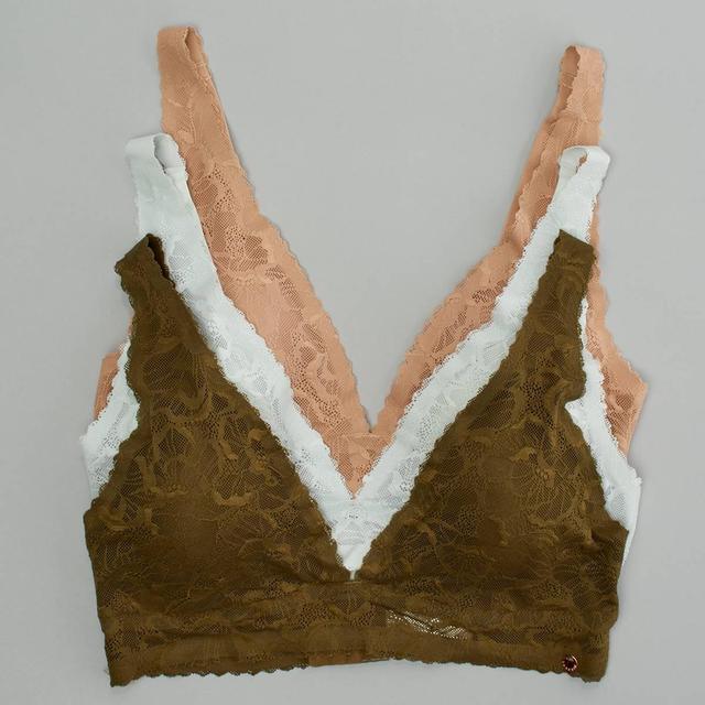 Womens Danskin 3pk. Laser Cut Plunge Bralettes DS2503-3PKF