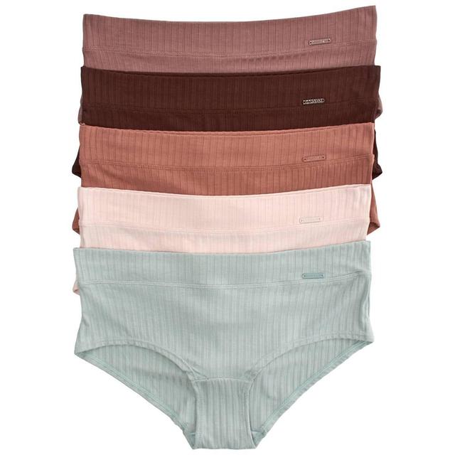 Womens Danskin 5pk. Rayon Span Rib Hipster Panties - DS3309-5PKS