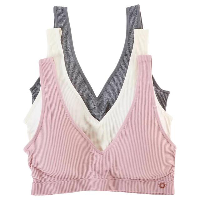 Womens Danskin 3pk. Seamless Deep V Bralette DS8233-3PKBC
