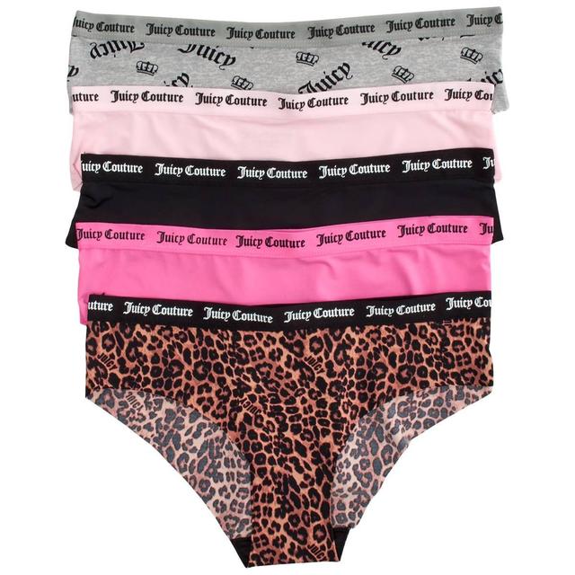 Juniors Juicy Couture 5pk. Raw Edge Hipster Panties JC7242-5PKCN