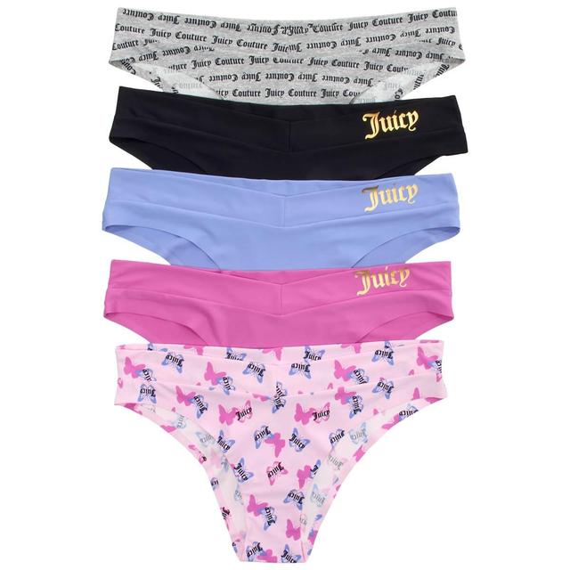 Womens Juicy Couture Gold Foil Logo Bikini Panties - JC9213-5PKDK