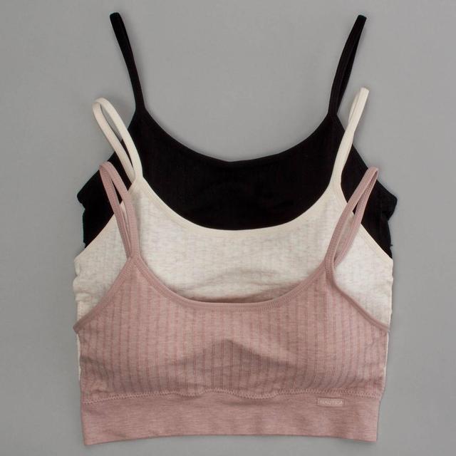 Womens Nautica 3pk. Ribbed Lounge Wire Free Bras NT1013-3PKW