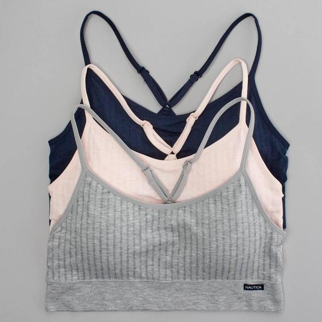 Womens Nautica 3pk. Rayon Blend Ribbed Seamless Bras NT7213-3PKW