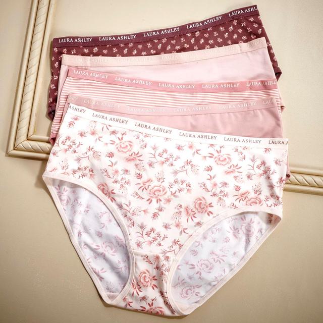Womens Laura Ashley Brushed Micro Briefs - LS3208-5PKAG