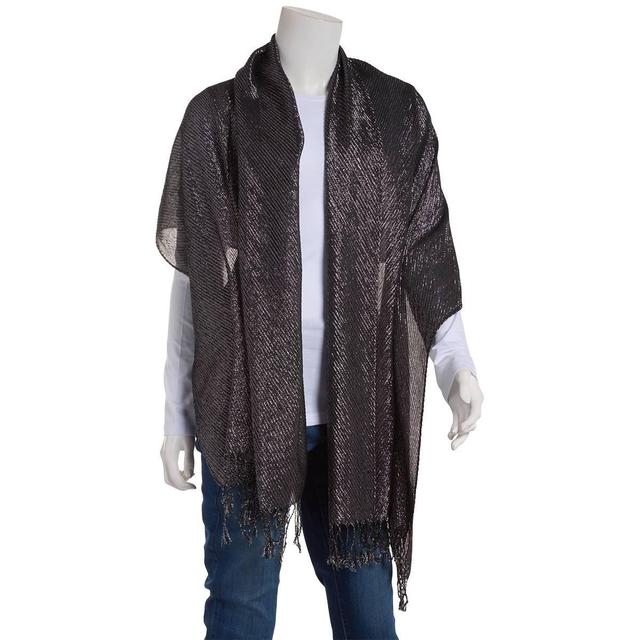 Womens Jessica McClintock Zig Zag Crinkle Wrap