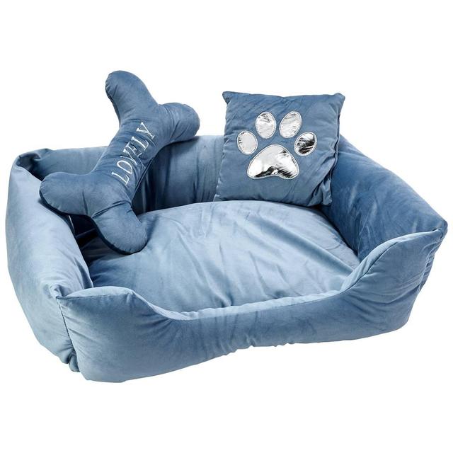 Comfortable Pet Velvet Square Pet Bed Set