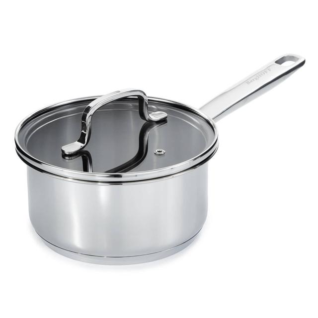 BergHOFF Helix Stainless Steel 1.6qt. Saucepan with Glass Lid