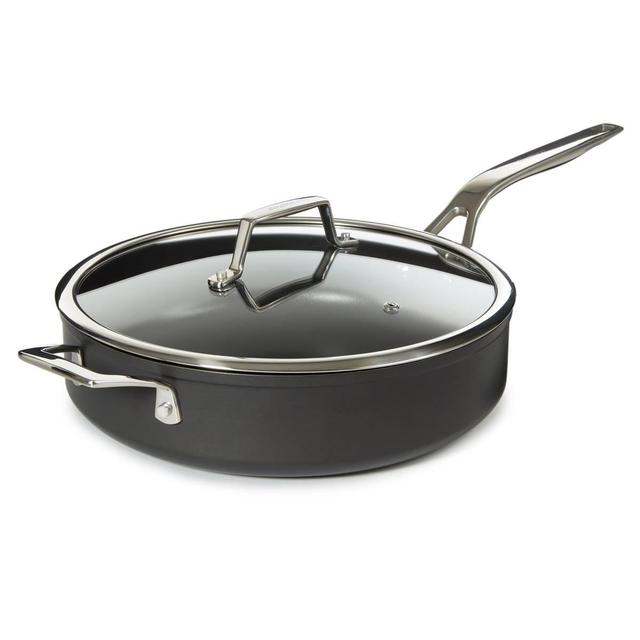 BergHOFF Essentials Hard Anodized 11in. Deep Skillet w/ Glass Lid