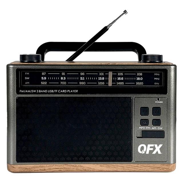 QFX Retro AM/FM Radio With Flashlight