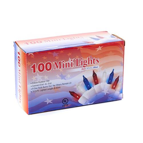 Red/White & Blue 100 Light Set