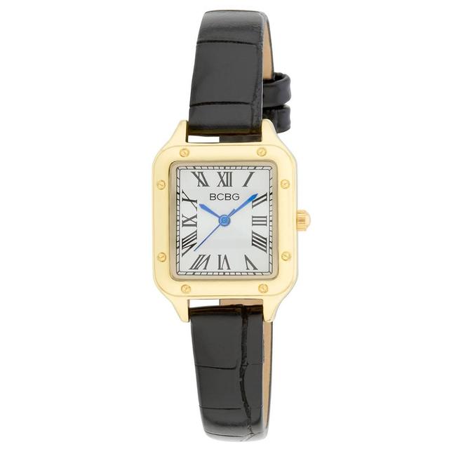 Womens BCBG Square Status 25mm Strap Watch - BCBG001BK