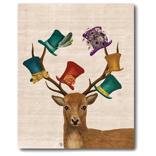 Courtside Market Mad Hatter Deer Wall Art