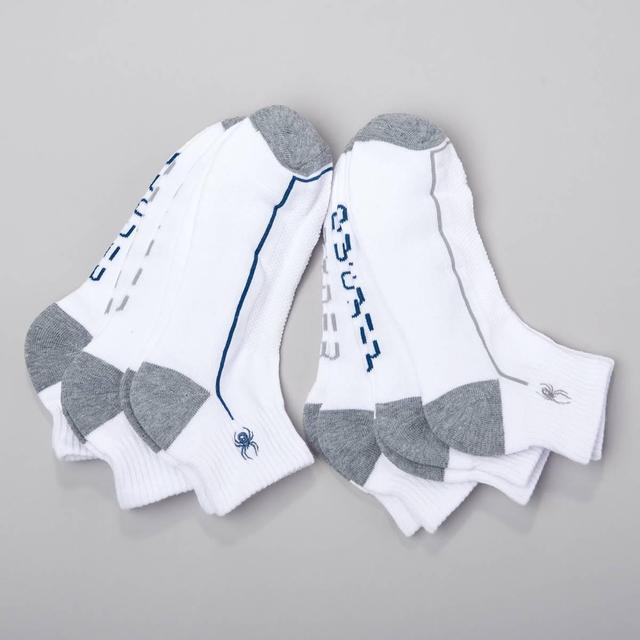 Mens Spyder 6pk. Stripe Accent Quarter Socks