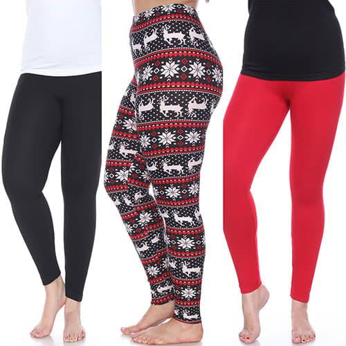 Plus Size White Mark 3pk. Leggings