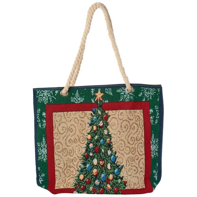 Renshun Christmas Tree Tapestry Tote