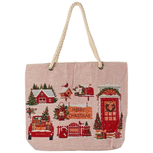 Renshun Village Merry Christmas Tapestry Tote