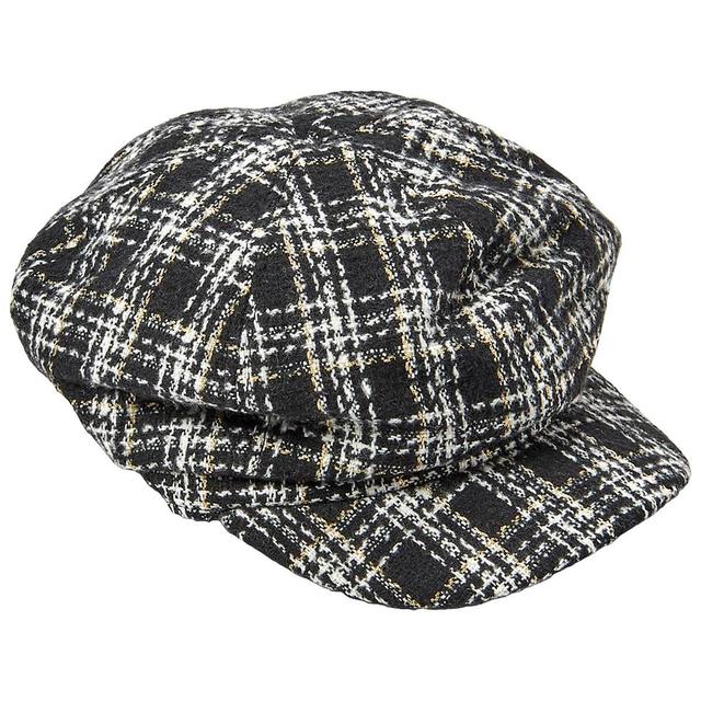 Womens Madd Hatter Plaid News Boy Cabby Hat