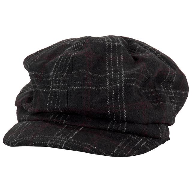 Womens Madd Hatter Plaid Cabby Newsboy Hat