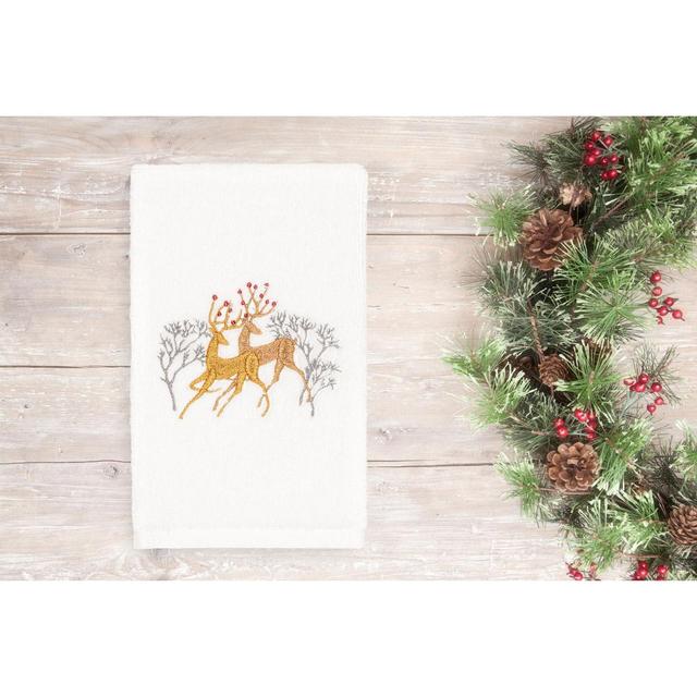 Linum Home Textiles Christmas Deer Pair Hand Towel
