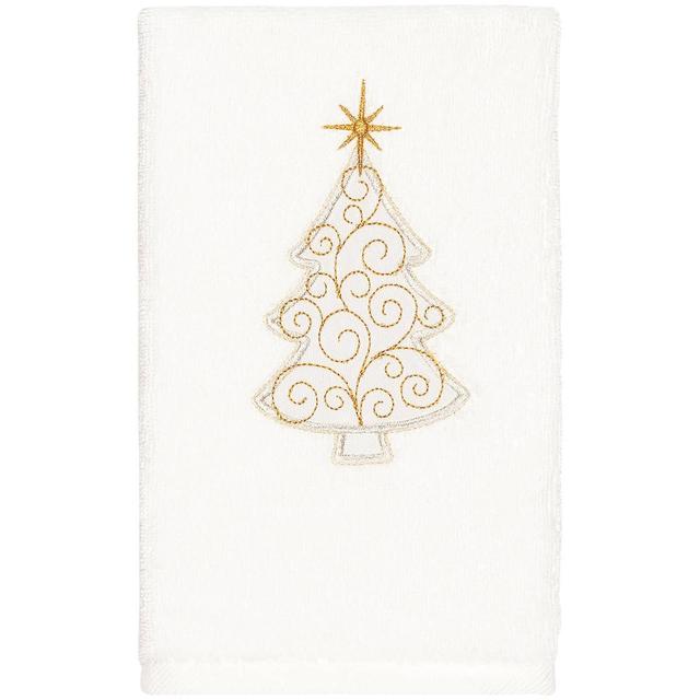 Linum Home Textiles Christmas Scroll Tree Hand Towel