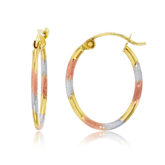 Gold Classics(tm) 10kt. Gold Diamond Cut Hoop Earrings