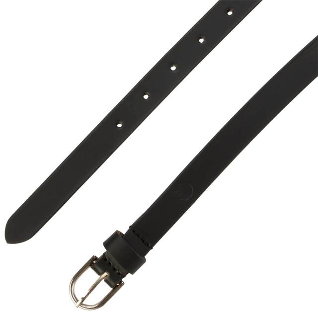 Womens Gloria Vanderbilt Leather Belt w/Brushed Silver Buckle