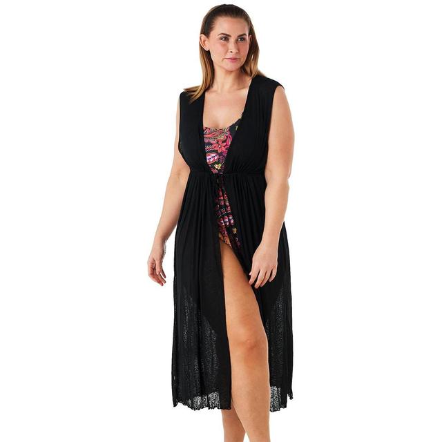 Plus Size Onion Skin Duster Cover-Up for Beach & Pool Days