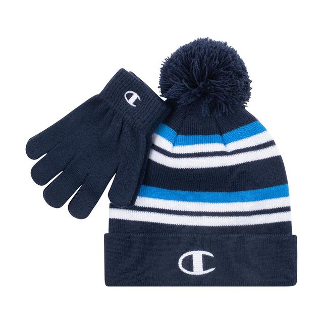 Boys Champion(R) Expo Pom Hat and Gloves Set