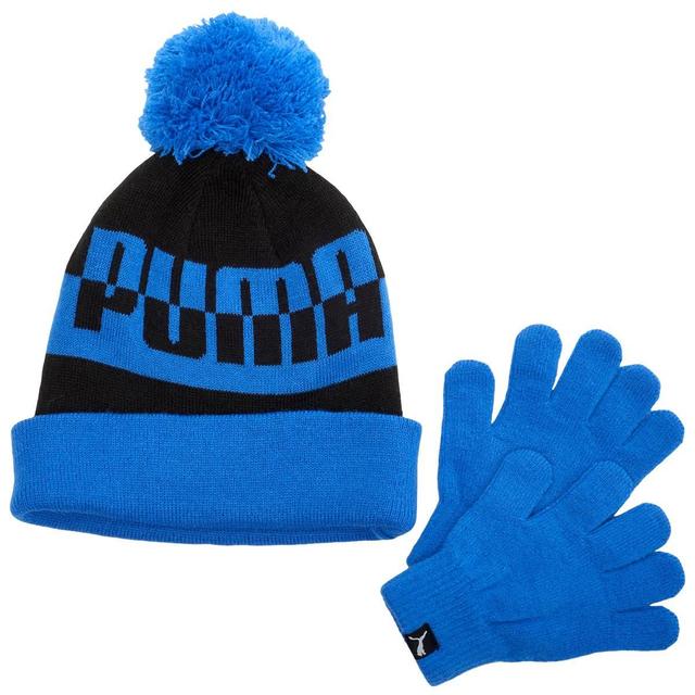 Boys (4-7) Puma(R) Foxwood Cuff Hat & Gloves Set
