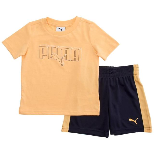 Toddler Boy Puma(R) 3D Logo Jersey Tee & Mesh Shorts Set