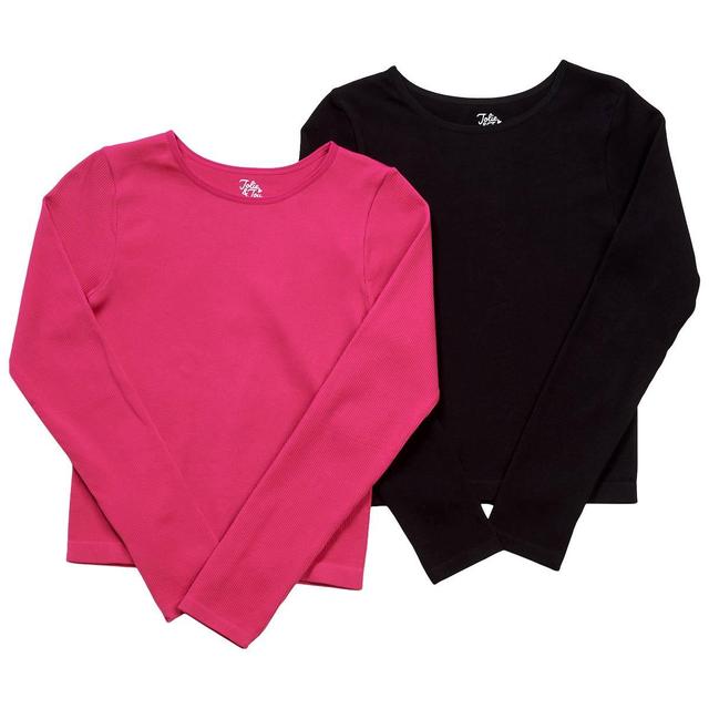 Girls (7-16) Jolie & Joy 2pk. Long Sleeve Seamless Crew Neck Tees