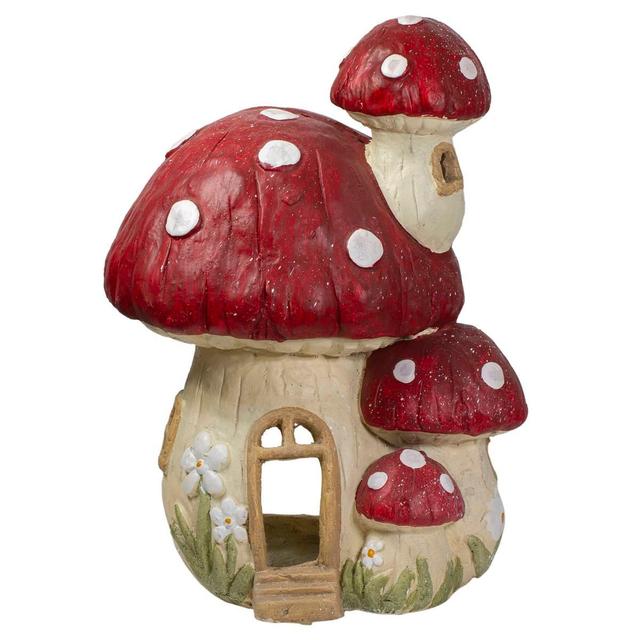 Northlight Seasonal 18in. Mushroom House Outdoor Garden Statue