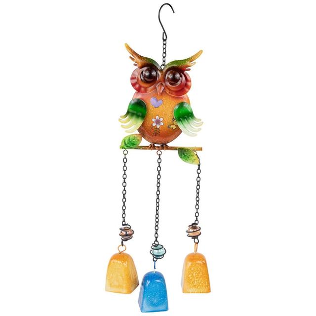 Northlight Seasonal 10in. Metal Owl Outdoor Garden Windchime