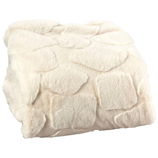 Aromasoles Infused Faux Rabbit Fur Bubble Throw