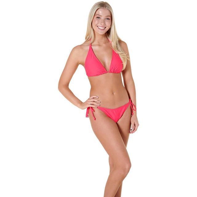 YMI Solid Halter Neck Triangle Bikini Swim Set for Juniors