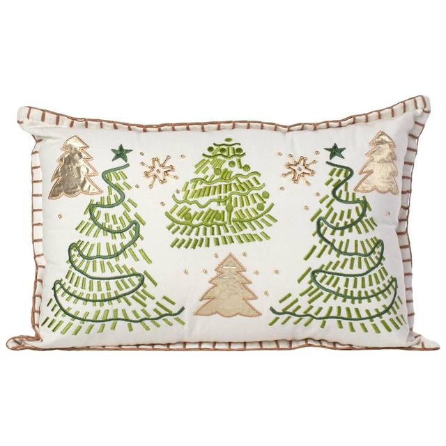 Etched Trees Decorative Pillow - 12x18