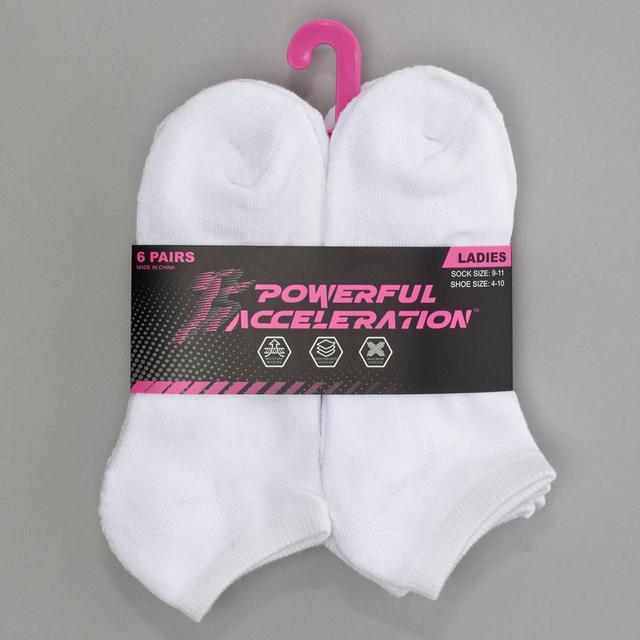 Womens Powerful Acceleration 6pk. Half Cushion Low Cut Socks