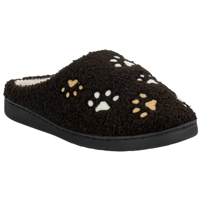 Mens Preswick & Moore(R) Paw Print Memory Foam Slippers