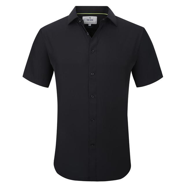 Mens Tom Baine Short Sleeve Regular Fit Solid Dress Shirt