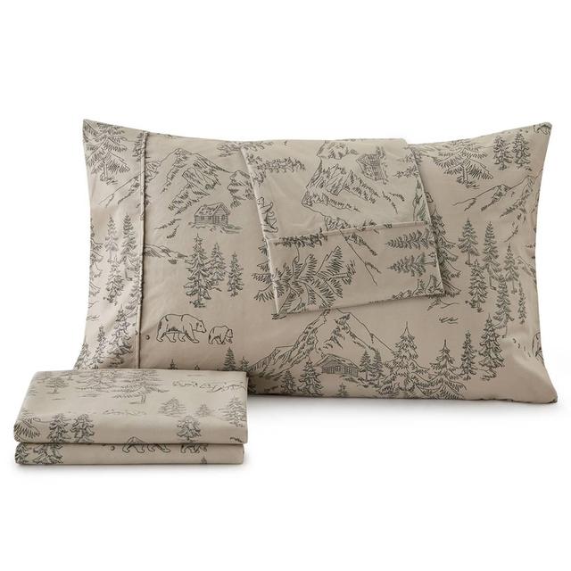 FreshFolds Mountain Ridge Bear Mountain Microfiber Sheet Set