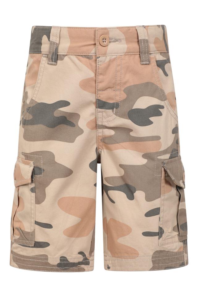 Camo Cargo Kids Shorts - Green